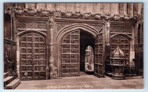 Bronze Gates WESTMINSTER Abbey LONDON England UK Postcard