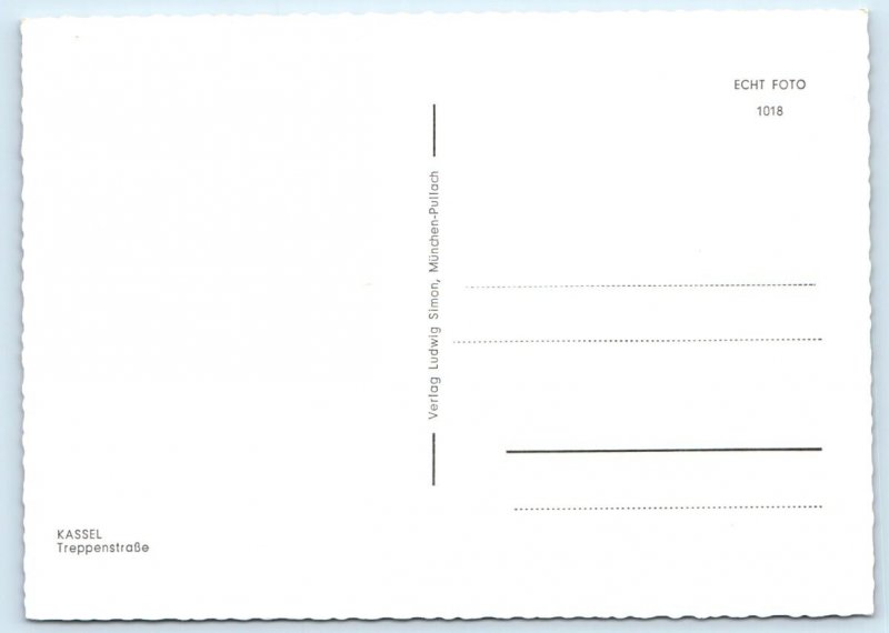 RPPC Kassel - Treppenstrasse  - GERMANY 4x6 Postcard