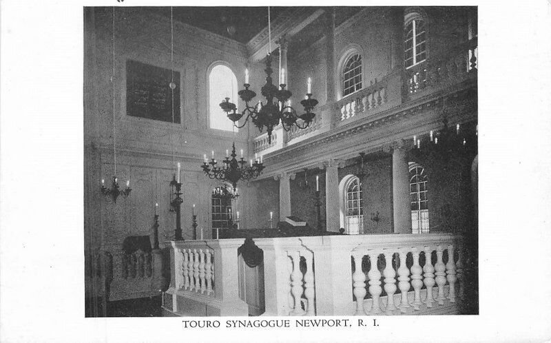 Rhode Island Newport Touro Synagogue Judaica 1950s Society Postcard 22-9243