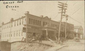 Cobalt Ontario Storefronts Store Visible Signs c1910 Real Photo Postcard