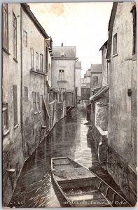 Amiens La Rue Des Coches France Canal Postcard