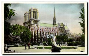 Old Postcard Paris Strolling Notre Dame view