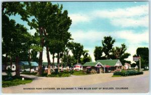 BOULDER, Colorado  CO   Roadside ROXWOOD PARK COTTAGES c1940s Linen  Postcard