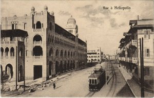 PC EGYPT, RUE Ã HELIOPOLIS, Vintage Postcard (b39480)