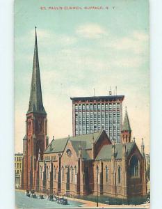 Unused Divided-Back CHURCH SCENE Buffalo New York NY A8465