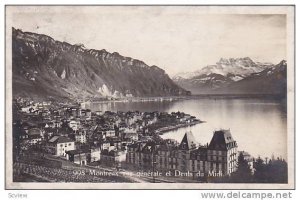 RP, Vue Generale Et Dents Du Midi, Montreux (Vaud), Switzerland, PU-1928