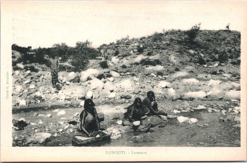 Djibouti Laveuses Somalia Natives Vintage Postcard 09.53