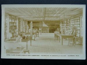 USA Michigan Greenfield THOMAS EDISON MENLO PARK LABORATORY Old RP Postcard