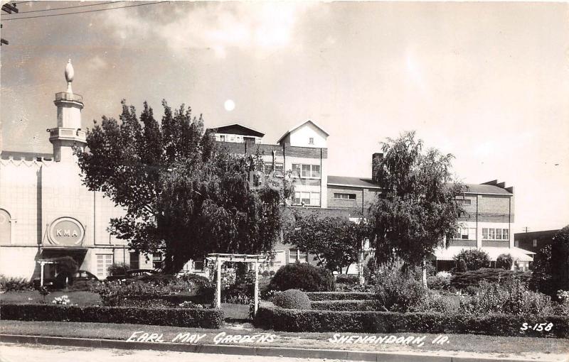 C18/ Shenandoah Iowa Ia Real Photo RPPC Postcard 1953 Earl May Gardens Cook 