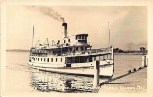 Peaks Island ME Steamer Aucocisco City Landing RPPC Postcard