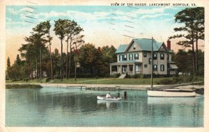 Vintage Postcard 1934 View Of The Hague Larchmont Norfolk Virginia Louis Kaufman