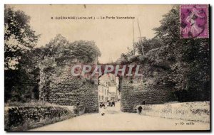 Old Postcard Guerande The door Vannetaise