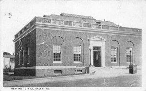 G78/ Salem Virginia Postcard 1924 New Post Office Building