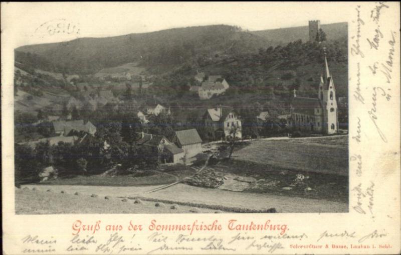 Gruss Aus Der Sommerfrische Tautenburg Germany c1900 Postcard