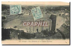 Old Postcard Orange General view and the Roman Theater