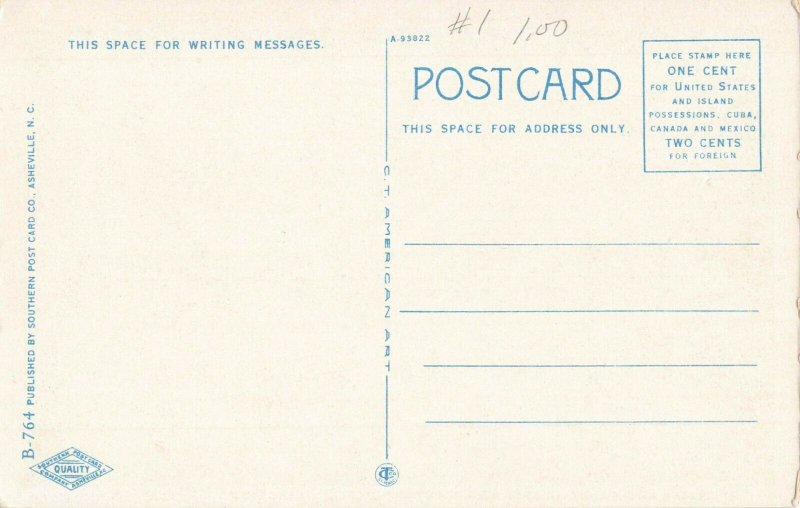 Postcard Mount Pisgah North Carolina