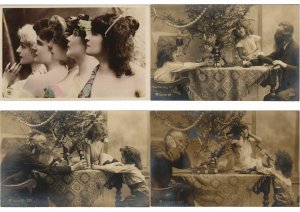 FANTAISIE GREETINGS FANTASY Pre-1930 in ALBUM 270 CPA (L4383)