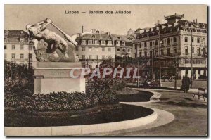 Old Postcard Lisboa Jardim dos Aliados