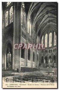 Postcard Old Chartres Cathedrale Choir Entree Transept North Coast