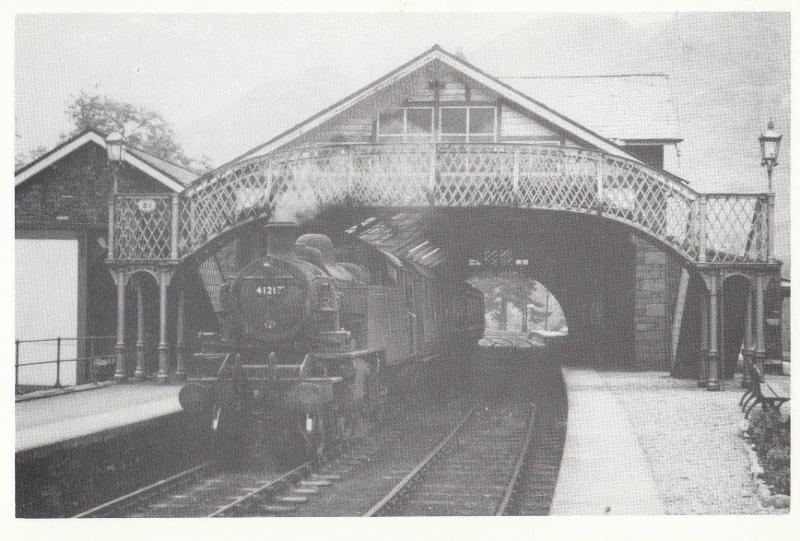 The Lakes Branch Coniston Station in 1957 Railway 41217 Train Postcard