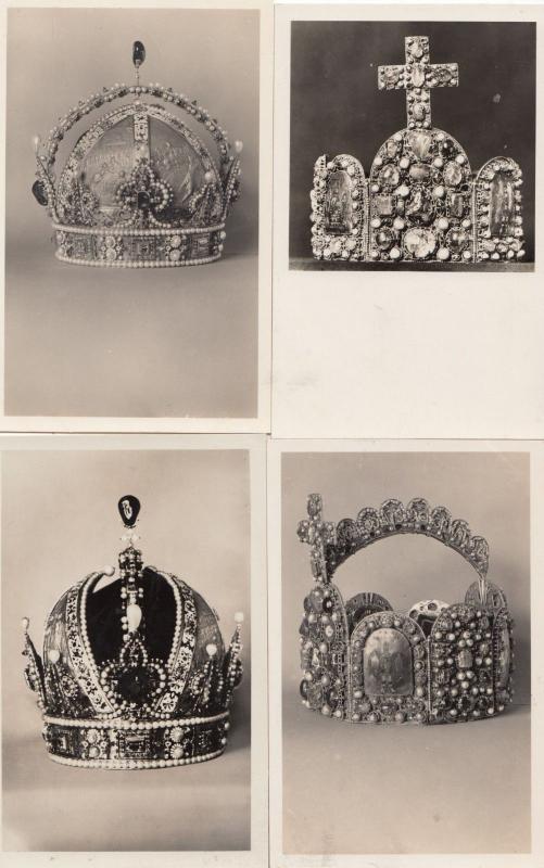 Wien Schafzkammer Crown Kaiserkrone Old Royal Regalia 3x German Postcard s