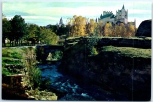 Postcard - Alcázar and river Eresma - Segovia, Spain