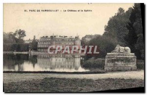 Old Postcard Park Rambouillet Chateau and the Sphinx