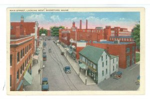 ME - Biddeford. Main Street looking Wet  ca 1930's