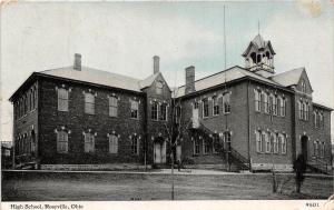 E35/ Roseville Ohio Postcard 1911 High School Muskingum Perry Co