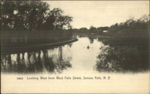 Seneca Falls NY West From West Falls St. Rotograph c1905 Postcard