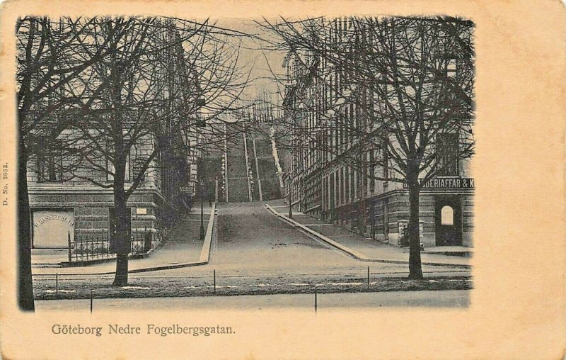GOTEBORG NEDRE FOGELBERGSGATAN SWEDEN~1900s PHOTO POSTCARD