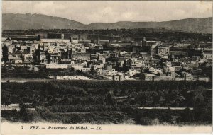 PC CPA JUDAICA, MOROCCO, FEZ, PANORAMA DU MELLAH, Vintage Postcard (b25347)