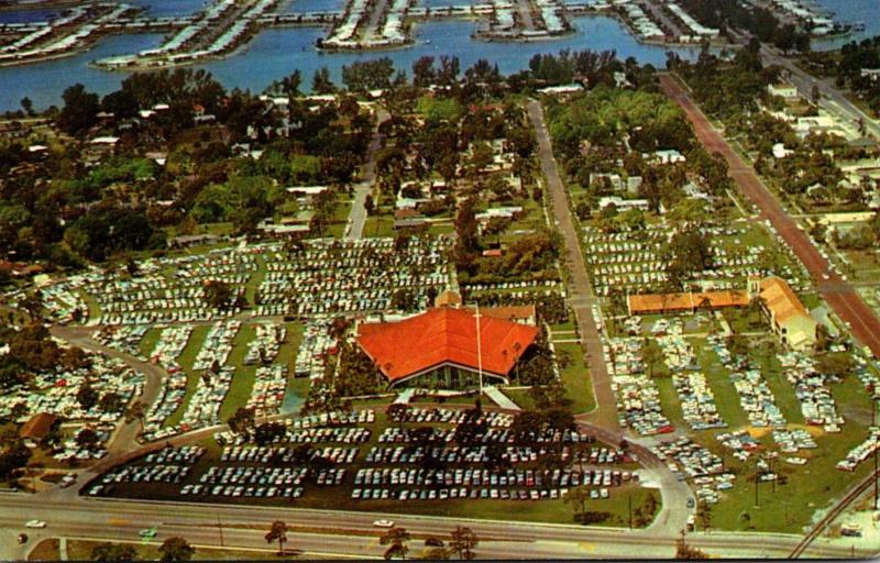 Florida St Petersburg Pasadena Community Church Aerial View Sunday Morning