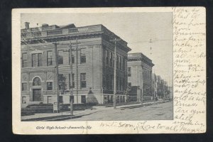 LOUISVILLE KENTUCKY DOWNTOWN GIRLS HIGH SCHOOL VINTAGE POSTCARD