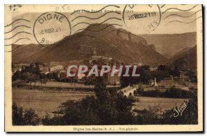 Old Postcard Digne les Bains (BA) General view