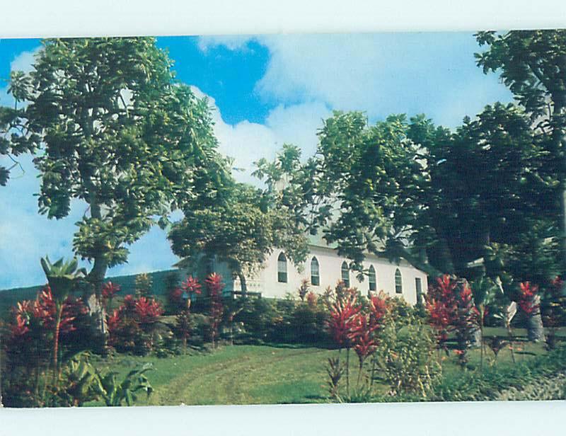 Pre-1980 CHURCH SCENE Honaunau - Near Kailua-Kona Hawaii HI AD0637