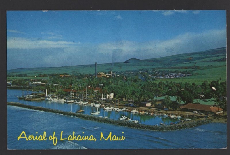 Hawaii Aerial View of Historic and Beautiful LAHAINA ~ Chrome