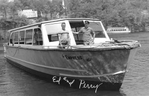 Wisconsin Dells Indian Trading Post Tour Boat Real Photo Antique Postcard K23971 