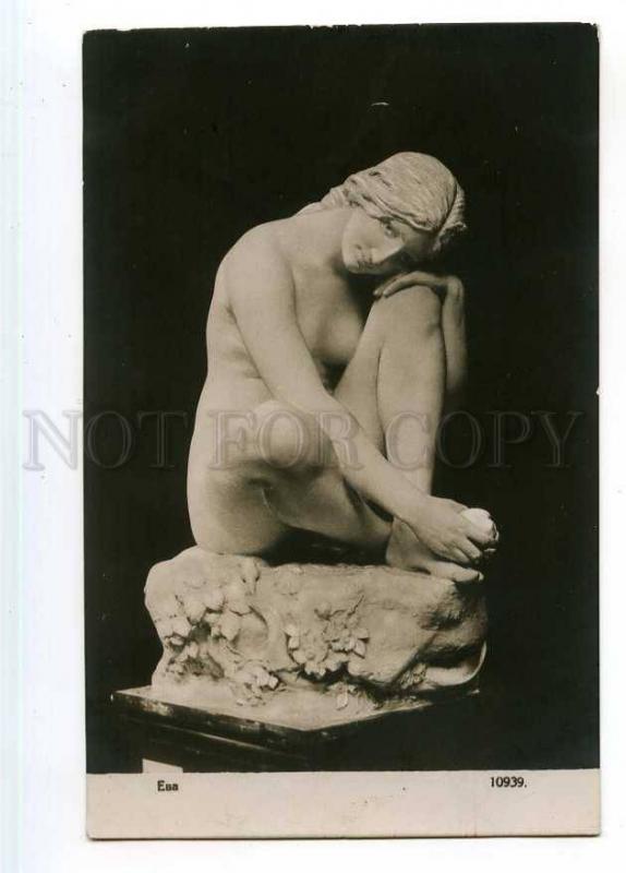 246395 NUDE Nymph EVA Sad Eve w/ Apple Vintage Postcard