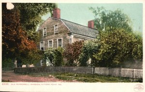 Vintage Postcard 1920's View of Old Pepperrell Mansion Kittery Point Maine ME
