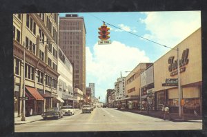 JACKSONVILLE FLORIDA DOWNTOWN STREET SCENE 1960's CARS VINTAGE POSTCARD