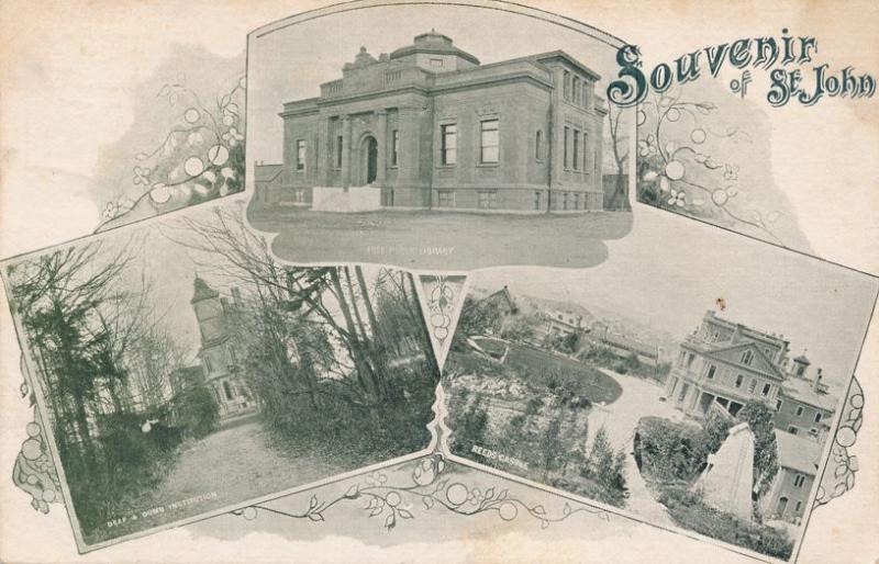 Souvenir Multiview Postcard of Saint John NB New Brunswick Canada pm 1905 - UDB