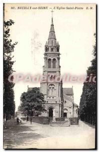 Old Postcard Neuilly sur Seine L'Eglise Saint Pierre