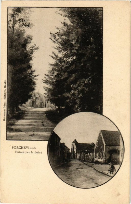 CPA PORCHEVILLE - Entrée par la SEINE (246990)