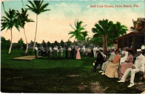 PC GOLF, USA, FL, PALM BEACH, GOLF CLUB HOUSE, Vintage Postcard (b45421)
