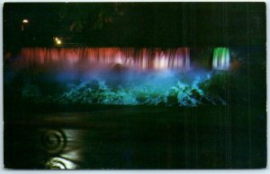 M-31672 Illuminated View American Falls New York taken from Niagara Falls Canada