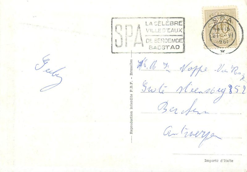 Belgium Spa semi-modern postcard