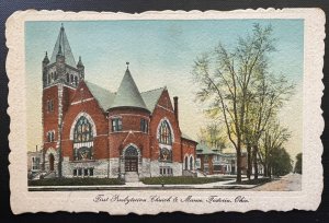 Vintage Postcard 1907-1915 First Presbyterian Church & Manse, Fostoria Ohio (OH)