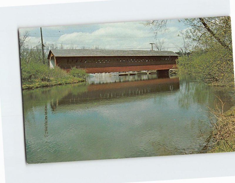 Postcard Paper Mill Bridge, In North Bennington, Vermont
