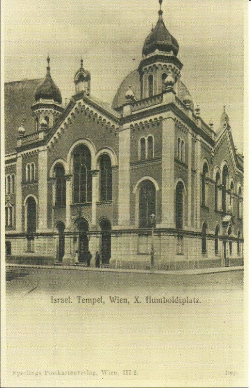 JUDAICA, Synagogue, Vienna, Austria, Humboldstrasse, Holocaust Related,   REPRO